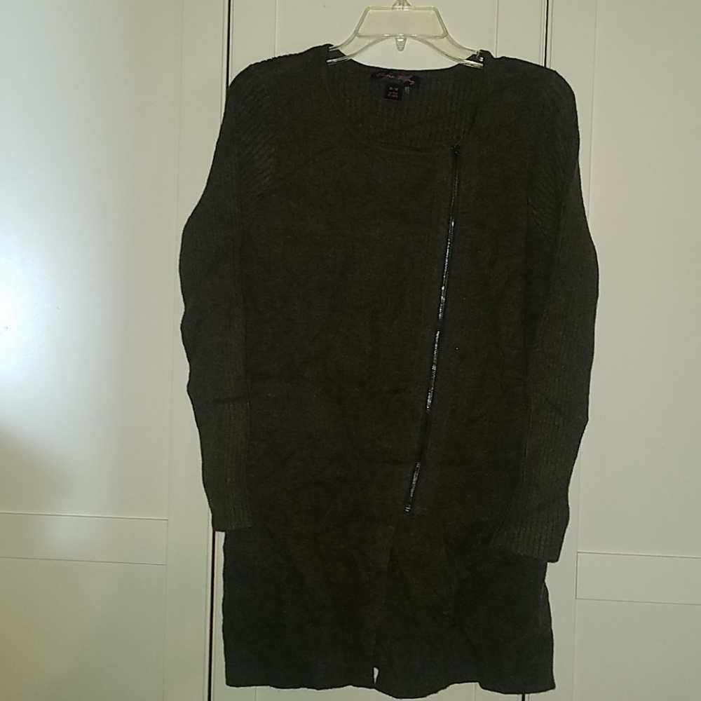 Olive green tunic sweater